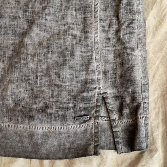 Size M / 36 - Sandwich - Linen Tunic Dress - grey knee length ¾ sleeves, classic - Picture 6 of 16